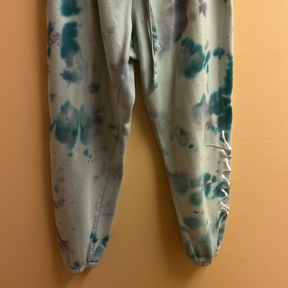 VS Pink Blue Tie Dye Pants Medium Used - Picture 3 of 6